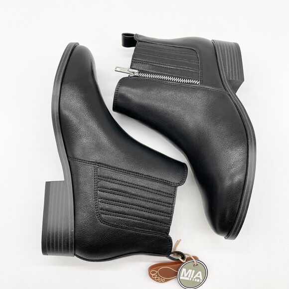 MIA Benicio Ankle Boot Womens 9 Black Classic Rocker Moto Boho Grunge Punk Retro - Picture 4 of 8